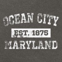 Ocean City Maryland Est. 1875 Distressed Cotton Canvas Backpack