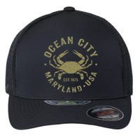 Ocean City Maryland Crab Retro Throwback Flexfit Unipanel Trucker Cap