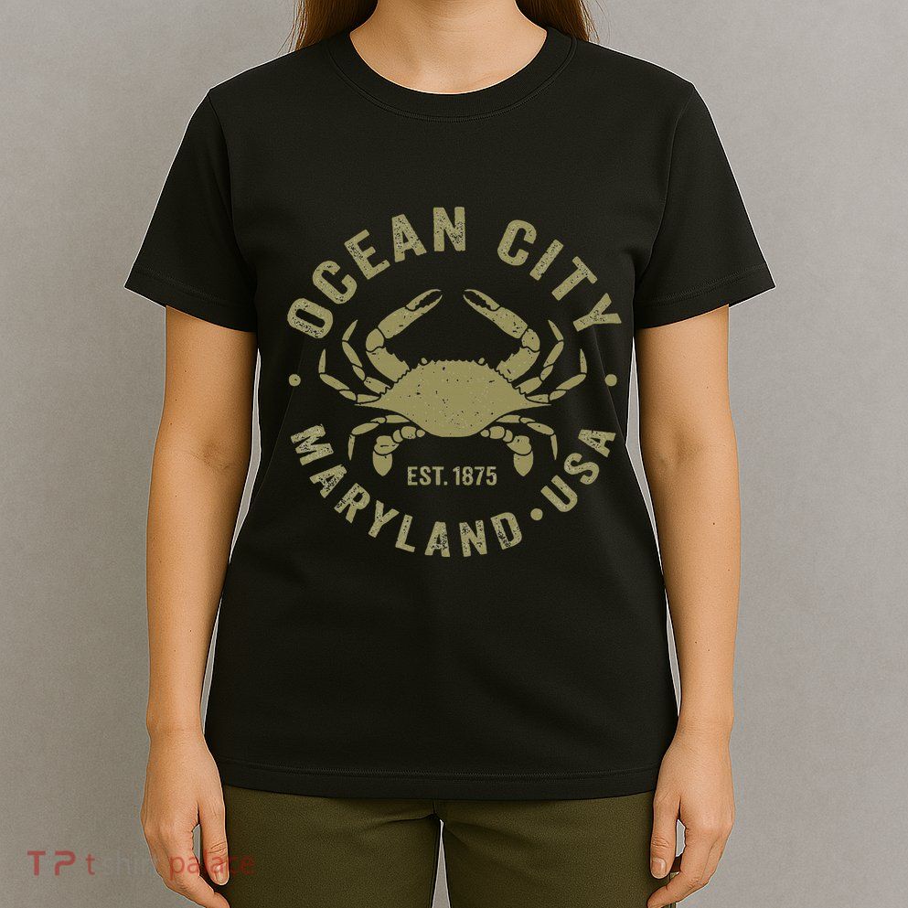 Ocean City Maryland Crab Retro Throwback T-Shirt