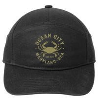 Ocean City Maryland Crab Retro Throwback 7-Panel Snapback Hat