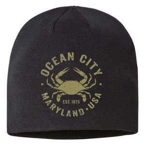 Ocean City Maryland Crab Retro Throwback Sustainable Beanie