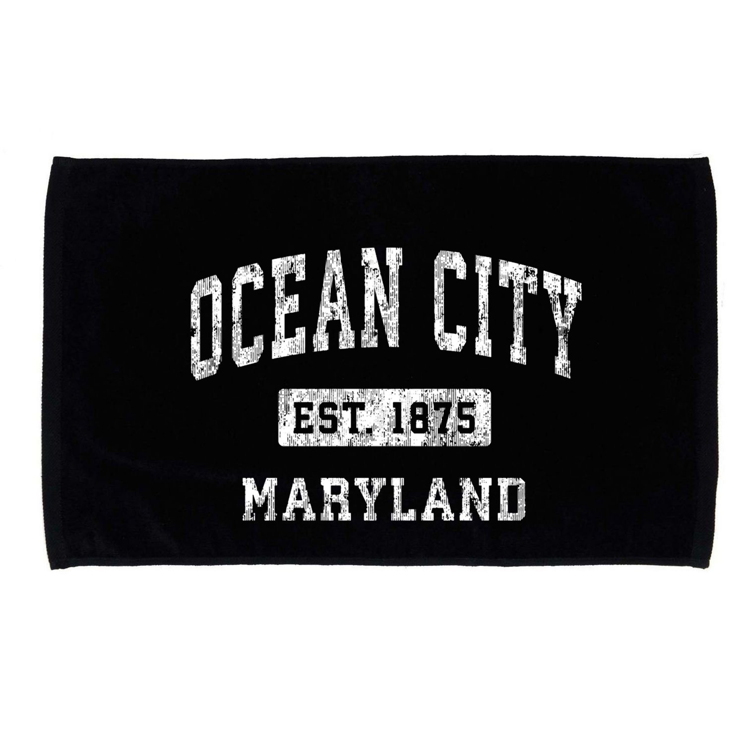 Ocean City Maryland Md Vintage Established Sports Microfiber Hand Towel