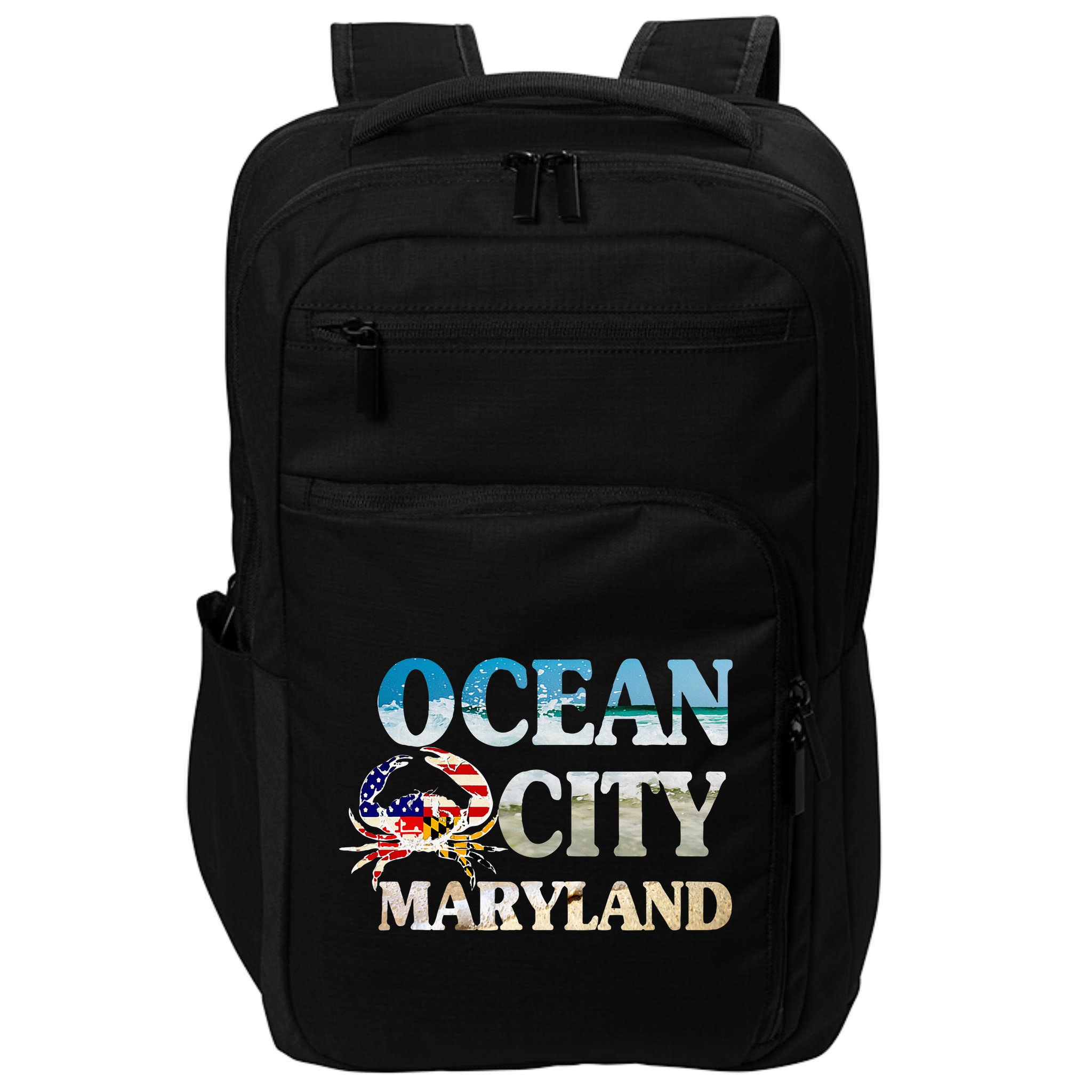 Ocean City Maryland Beach Vacation Impact Tech Backpack