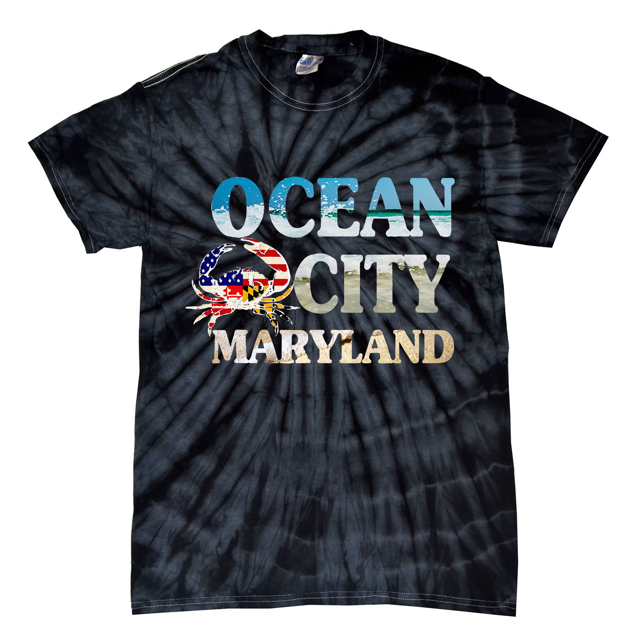 Ocean City Maryland Beach Vacation Tie-Dye T-Shirt