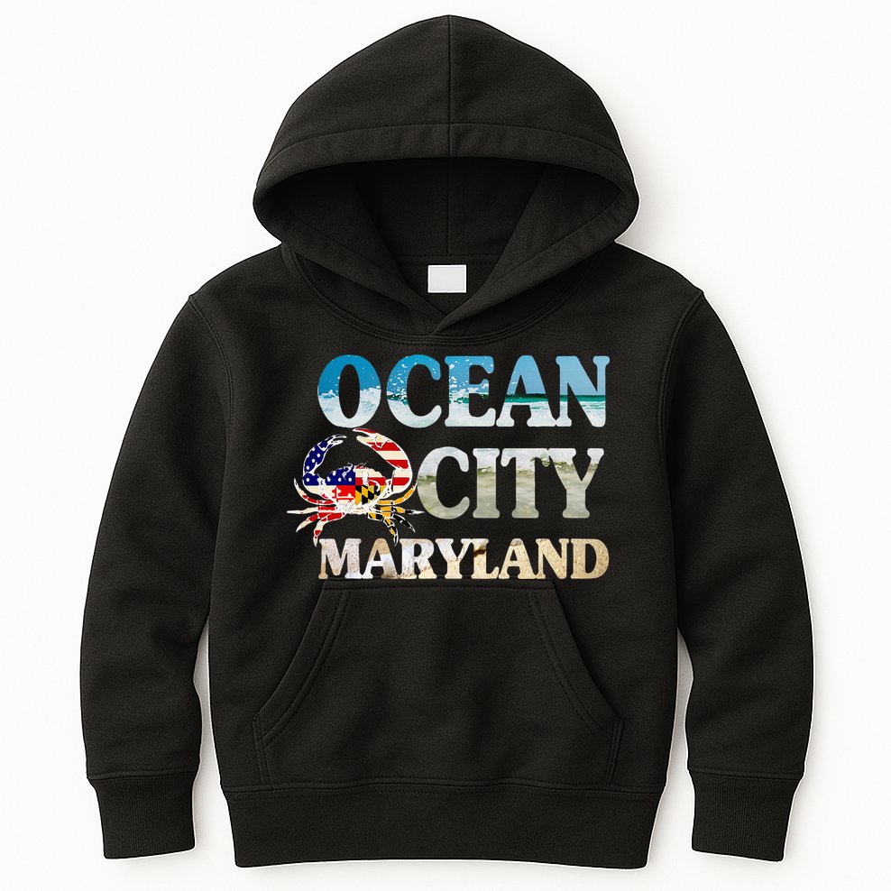Ocean City Maryland Beach Vacation Kids Hoodie