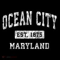 Ocean City Maryland Md Vintage Established Sports Tall T-Shirt
