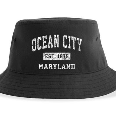 Ocean City Maryland Md Vintage Established Sports Sustainable Bucket Hat