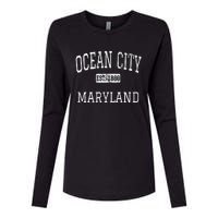 Ocean City Maryland Md Vintage Womens Cotton Relaxed Long Sleeve T-Shirt