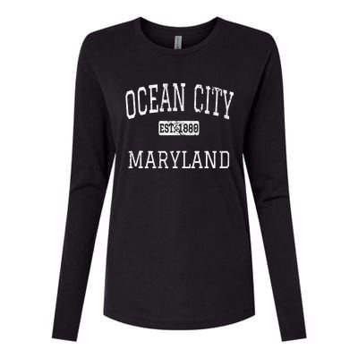 Ocean City Maryland Md Vintage Womens Cotton Relaxed Long Sleeve T-Shirt