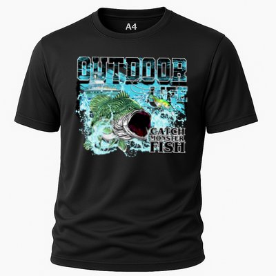 Outdoor Catch Monster Fish Large Mouth Performance Shirt