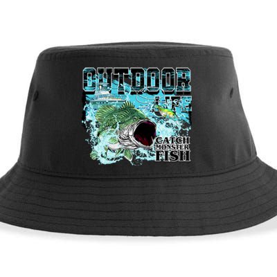 Outdoor Catch Monster Fish Large Mouth Sustainable Bucket Hat