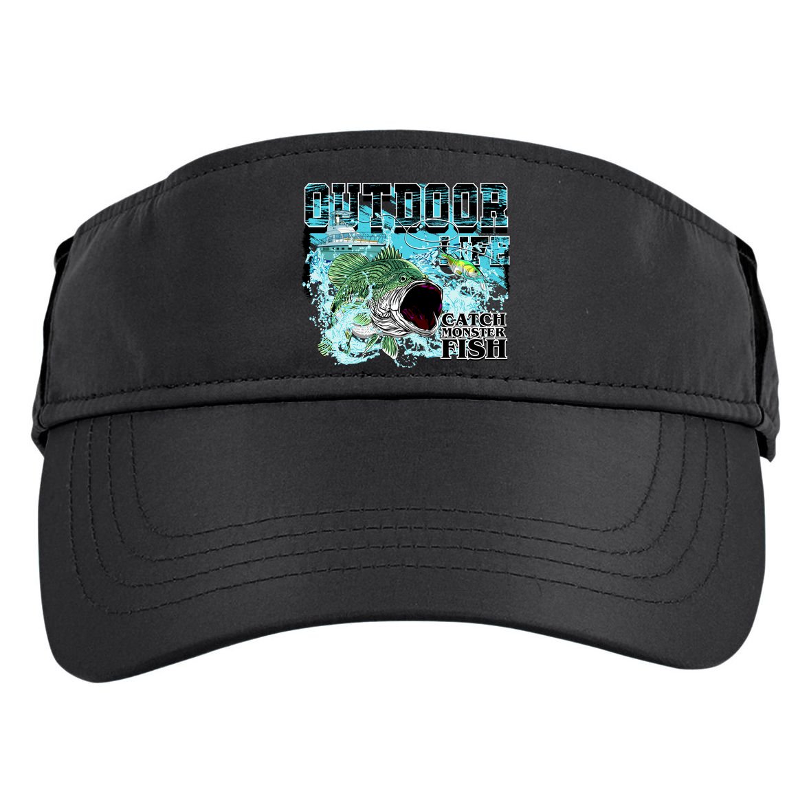 Outdoor Catch Monster Fish Large Mouth Adult Drive Performance Visor