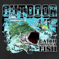 Outdoor Catch Monster Fish Large Mouth Adult Drive Performance Visor