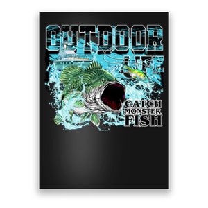 Outdoor Catch Monster Fish Large Mouth Poster