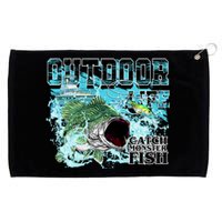 Outdoor Catch Monster Fish Large Mouth Grommeted Golf Towel