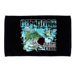 Outdoor Catch Monster Fish Large Mouth Microfiber Hand Towel