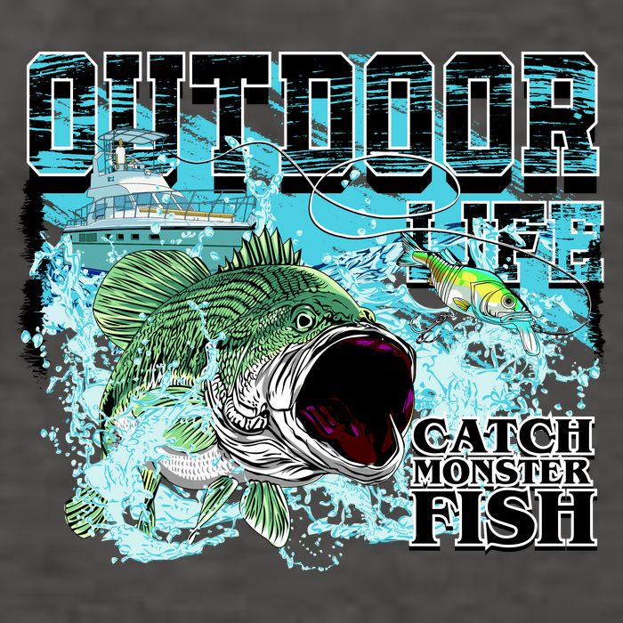 Outdoor Catch Monster Fish Large Mouth Vector Backpack