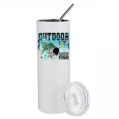 Outdoor Catch Monster Fish Large Mouth Stainless Steel Tumbler