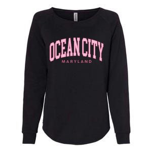 Ocean City Maryland Summer Retro Preppy Throwback Women Womens California Wash Sweatshirt