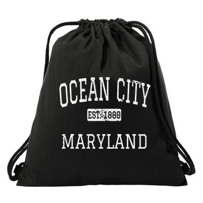 Ocean City Maryland MD Vintage Drawstring Bag