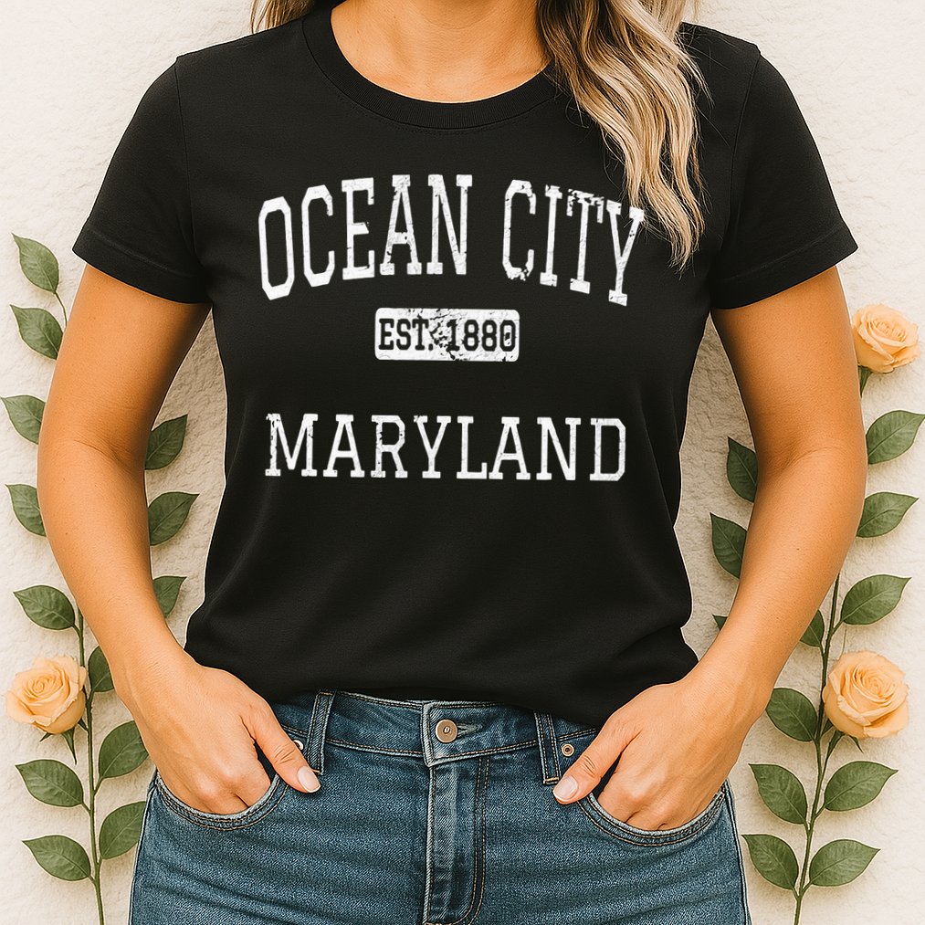 Ocean City Maryland MD Vintage Womens T-Shirt
