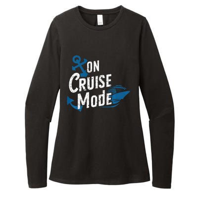 On Cruise Mode Family Cruising Essentials Vacation Womens CVC Long Sleeve Shirt