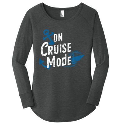 On Cruise Mode Family Cruising Essentials Vacation Women's Perfect Tri Tunic Long Sleeve Shirt