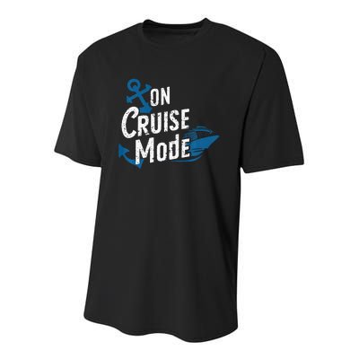 On Cruise Mode Family Cruising Essentials Vacation Youth Performance Sprint T-Shirt