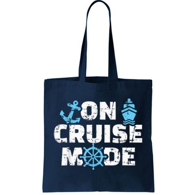 On Cruise Mode Funny Summer Cruise Vacation Family Tote Bag