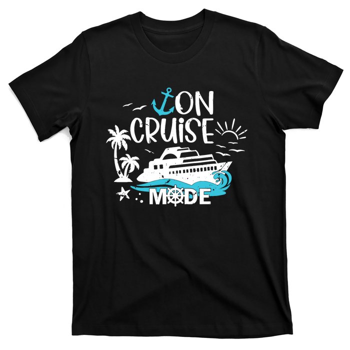 On Cruise Mode Family Vacation Matching Ferry Cruising Trip T-Shirt