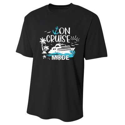 On Cruise Mode Family Vacation Matching Ferry Cruising Trip Performance Sprint T-Shirt