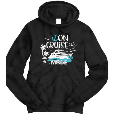 On Cruise Mode Family Vacation Matching Ferry Cruising Trip Tie Dye Hoodie