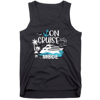 On Cruise Mode Family Vacation Matching Ferry Cruising Trip Tank Top