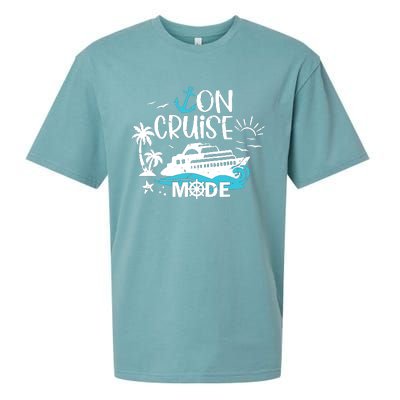 On Cruise Mode Family Vacation Matching Ferry Cruising Trip Sueded Cloud Jersey T-Shirt