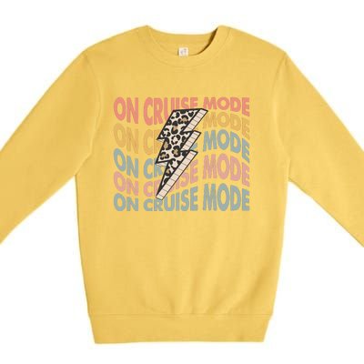 On Cruise Mode Cool Summer Vacation Premium Crewneck Sweatshirt