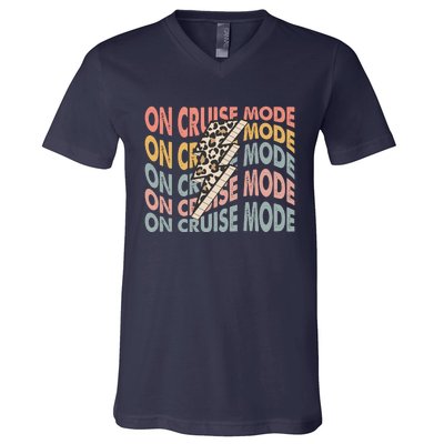 On Cruise Mode Cool Summer Vacation V-Neck T-Shirt