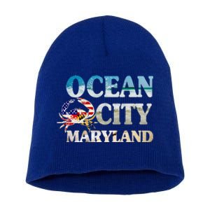 Ocean City Maryland Beach Vacation Gift Short Acrylic Beanie