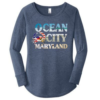 Ocean City Maryland Beach Vacation Gift Women's Perfect Tri Tunic Long Sleeve Shirt