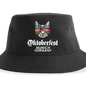 Oktoberfest Cat Munich Germany Sustainable Bucket Hat