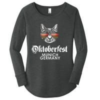 Oktoberfest Cat Munich Germany Women's Perfect Tri Tunic Long Sleeve Shirt