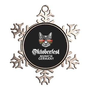 Oktoberfest Cat Munich Germany Metallic Star Ornament