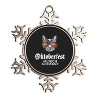 Oktoberfest Cat Munich Germany Metallic Star Ornament