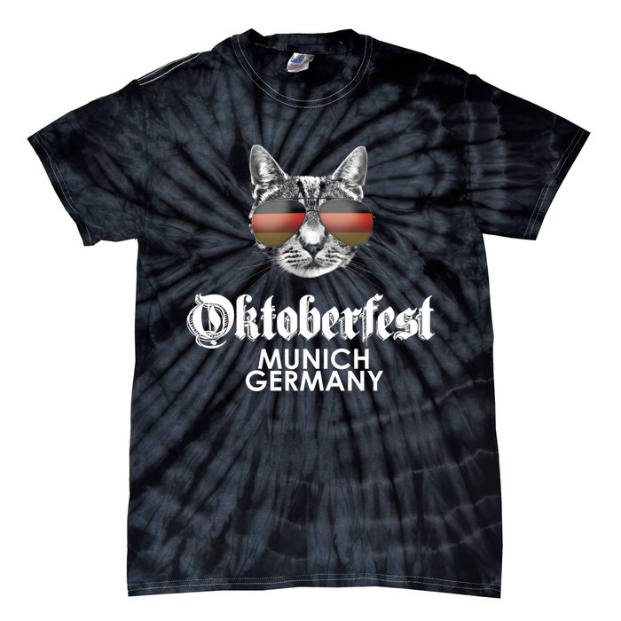 Oktoberfest Cat Munich Germany Tie-Dye T-Shirt