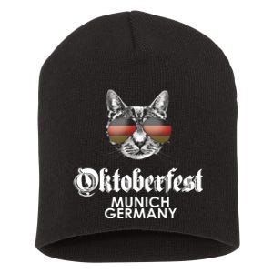 Oktoberfest Cat Munich Germany Short Acrylic Beanie