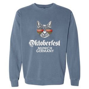 Oktoberfest Cat Munich Germany Garment-Dyed Sweatshirt