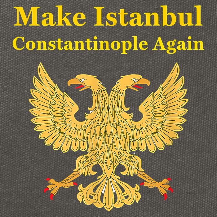 Orthodox Christian Make Istanbul Constantinople Again Cotton Canvas Backpack
