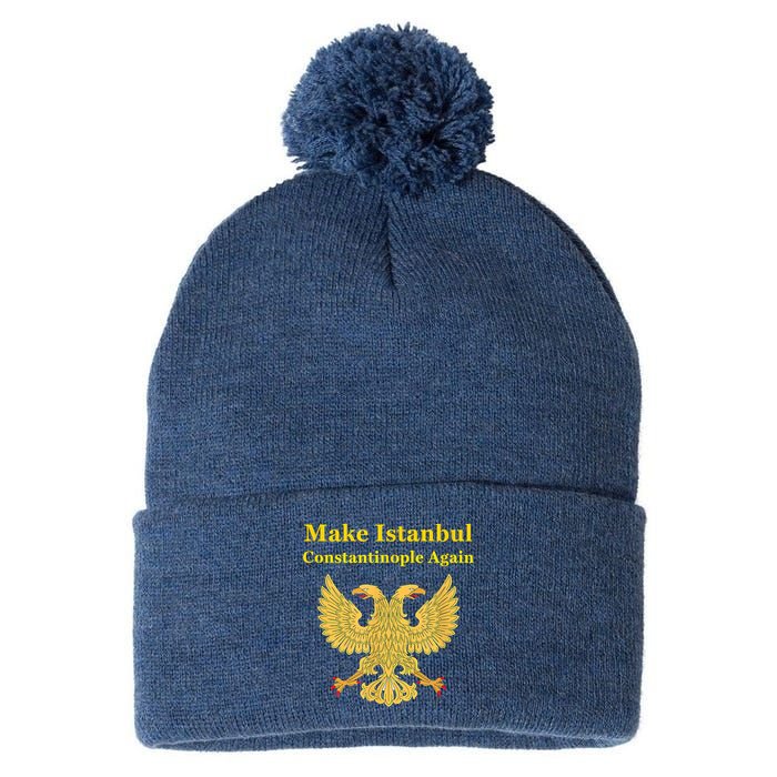 Orthodox Christian Make Istanbul Constantinople Again Pom Pom 12in Knit Beanie