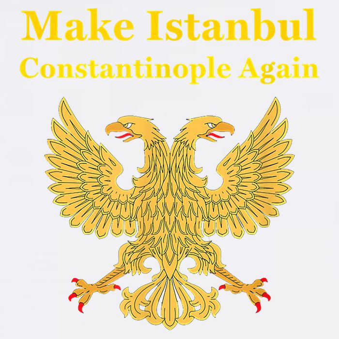 Orthodox Christian Make Istanbul Constantinople Again Garment-Dyed Sweatshirt