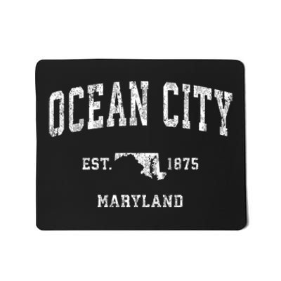 Ocean City Maryland Md Vintage Athletic Sports Mousepad