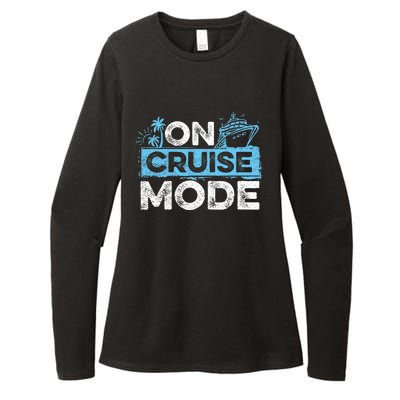 On Cruise Mode Cruise Vacation Family Cruising Womens CVC Long Sleeve Shirt